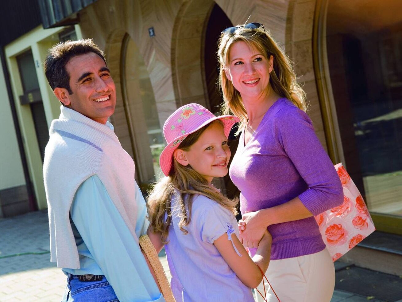 Familie beim Sightseeing Familie beim Sightseeing